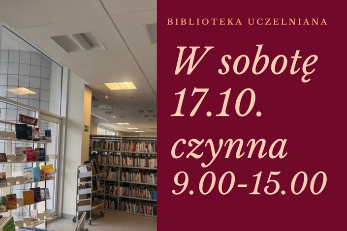 Biblioteka czynna w sobotę 17.10.