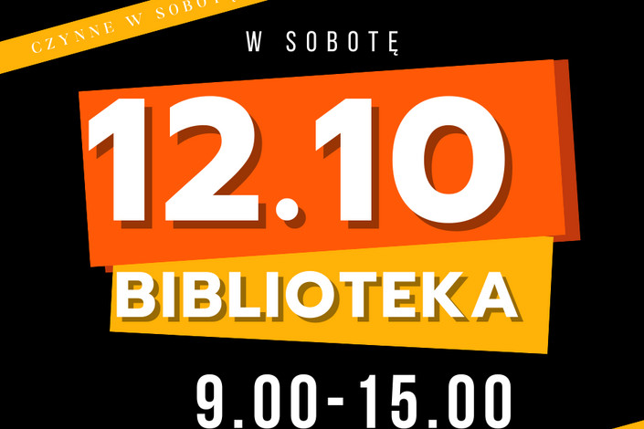 Biblioteka czynna w sobotę 9.11.