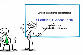 Ostatnie szkolenie biblioteczne dla studentów I roku