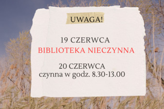 Zmiana godzin otwarcia